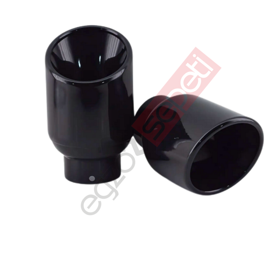 Krom Egzoz Ucu 304 Kalite Yuvarlak Çap Ölçüsü 9X12 Cm