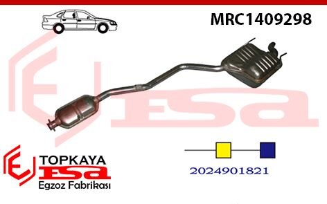 Mercedes C180 202 Kasa Arka Orta Susturucu Benzinli Baskılı 1993 > 2000