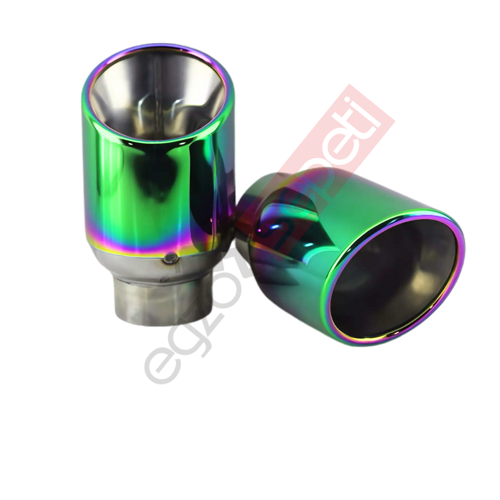 Krom Egzoz Ucu 304 Kalite Yuvarlak Çap Ölçüsü 9X12 Cm