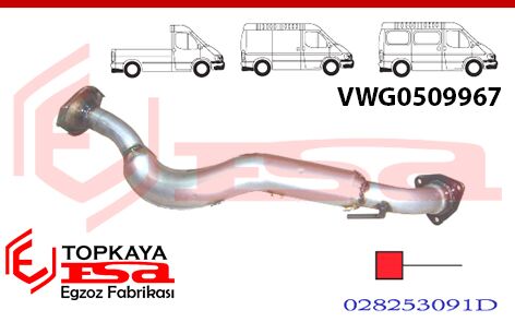 Volkswagen Transporter T4 2.5 Td Ön Boru 1996 > 2003