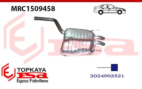 Mercedes C230 2.3 Arka Susturucu Borulu 202 Kasa Arka Susturucu Borulu Komple Baskılı 1998 > 2000