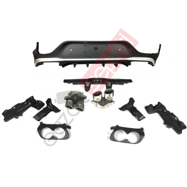 Mercedes W253 DİFÜZÖR GLC43 KROM ÇITA / KROM EGSOZ FACELIFT COUPE