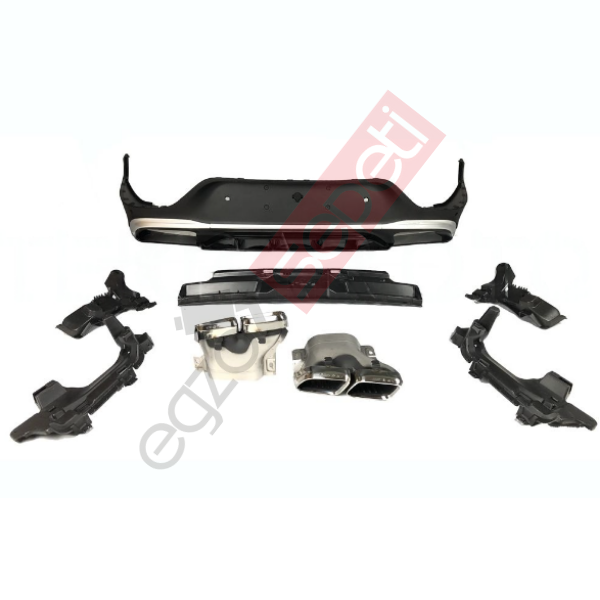 Mercedes W253 DİFÜZÖR GLC63 GRİ ÇITA / KROM EGSOZ FACELIFT COUPE