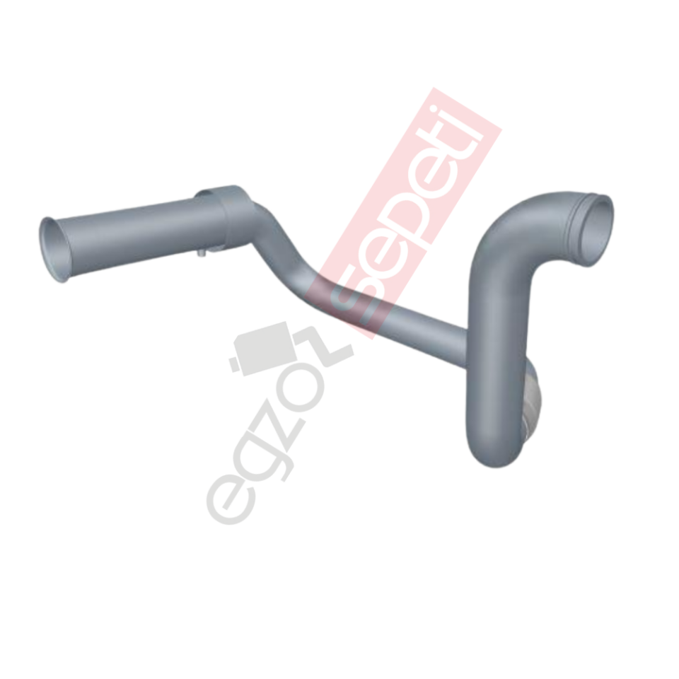 Doosan Boru, İş Makinesi, Egzoz Ön, 46687863A Doosan Ø76,2 Inox, Flexli,