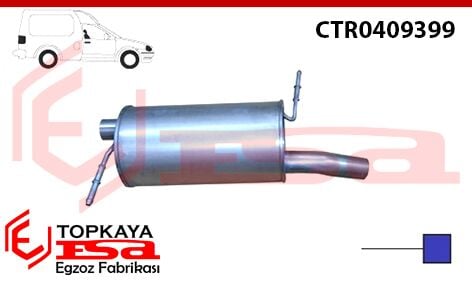 Citroen Berlingo / Partner Tepee 1.5 D. Arka Susturucu 2013>