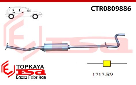 Citroen C3 1.4İ 16V Orta Susturucu Borulu 2002>2009