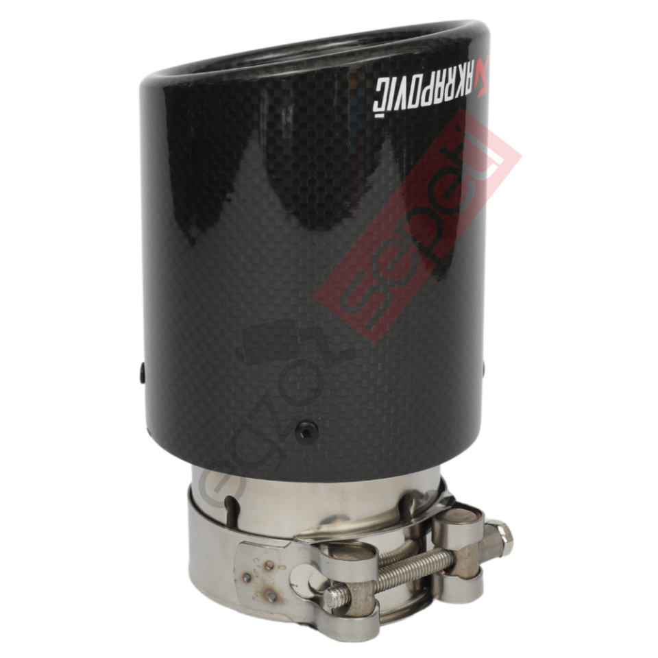 Akrapoviç Karbon Egzoz Ucu 90 MM Parlak Gerçek Karbon Malzeme İthal Ürün