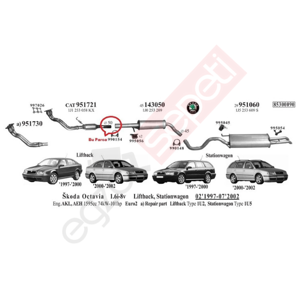 Volkswagen Egzoz Birleştirme Kelepçesi 55mm