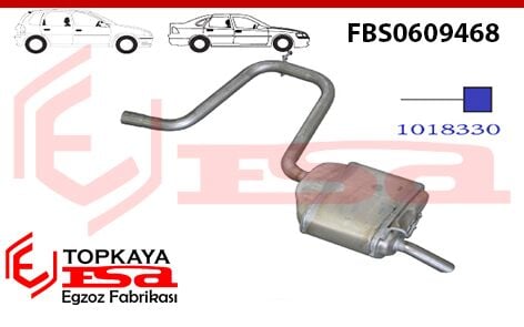 Ford Mondeo Arka Susturucu Borulu 2.0 İ 16V Hb / Sedan 1997 > 2000