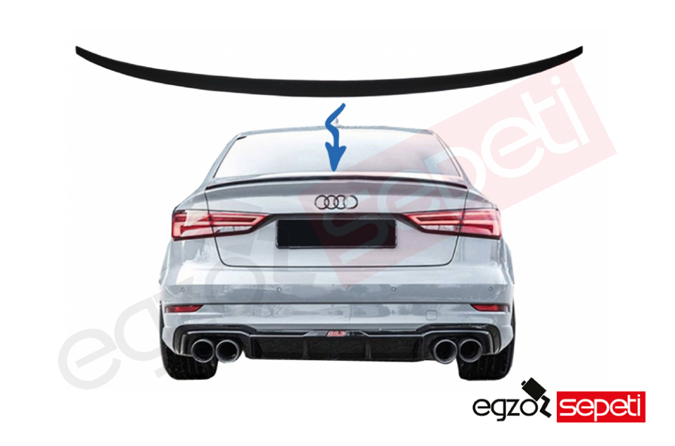Audi A3 S3 Sedan Spoiler
