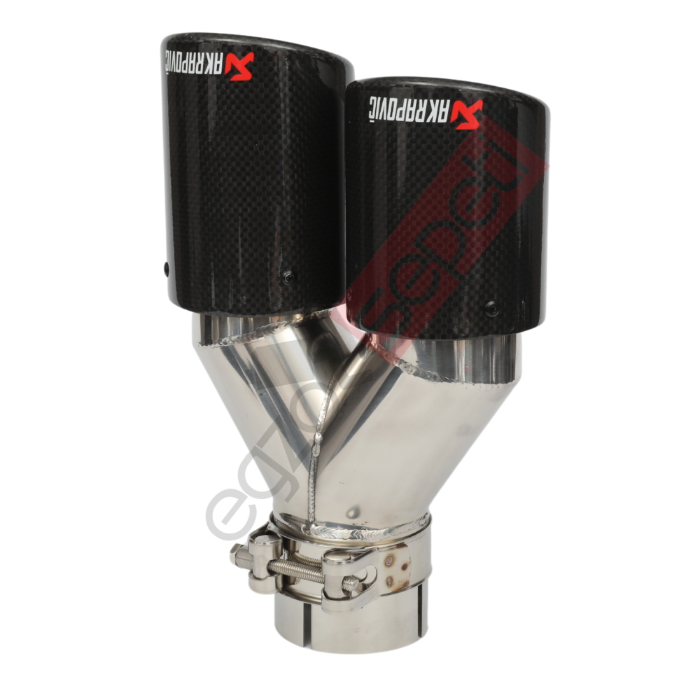 Akrapoviç Karbon Egzoz Ucu 76 MM Çiftli Dudaklı Parlak Sol Gerçek Karbon Malzemem İthal Ürün