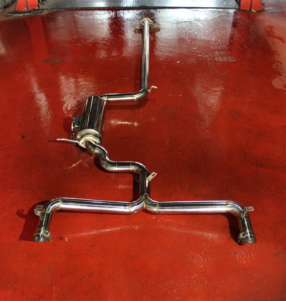 VW Golf 8 1.0 / 1.5 Benzinli Krom Flanşlı Varex 60 mm Krom Borularla Krom Kit - Egzoz Uçları Dahil Degildir.