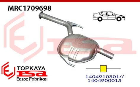Mercedes S300 140 Kasa Orta Susturucu Borulu Baskılı 1991 > ...