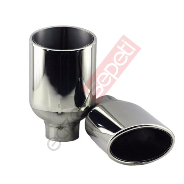 Opel Krom Egzoz Ucu Sağ  Ve Sol Takım 304 Kalite Oval Çap Ölçüsü 100x115mm