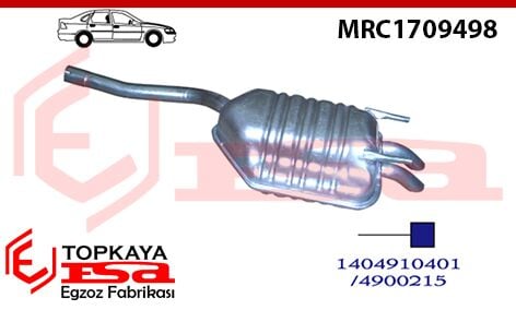 Mercedes S320 140 Kasa Arka Susturucu Borulu Baskılı 1991 > 1998