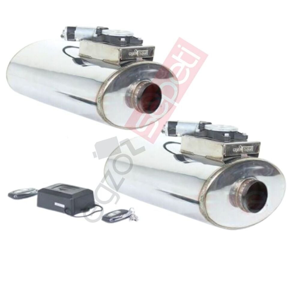 2 Adet Varex Kumandalı Egzoz 70 mm + Uzaktan Kumanda Beyni Çift Anahtarlı