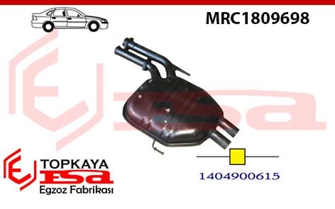 Mercedes 600Se 140 Kasa Orta Susturucu Borulu Baskılı Çift Çıkışlı 1991 > 1993