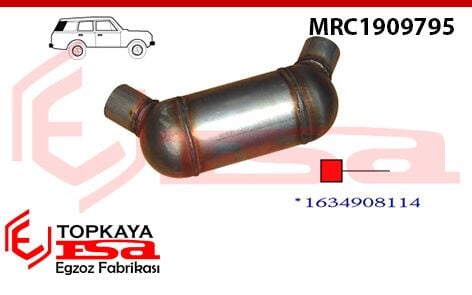 Mercedes ML320 Jeep Orta Katalitik Konverter Euro 3 1998 > …