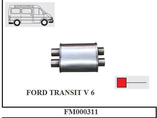 Ford Ön Susturucu Çift Çıkış V6 Benzinli
