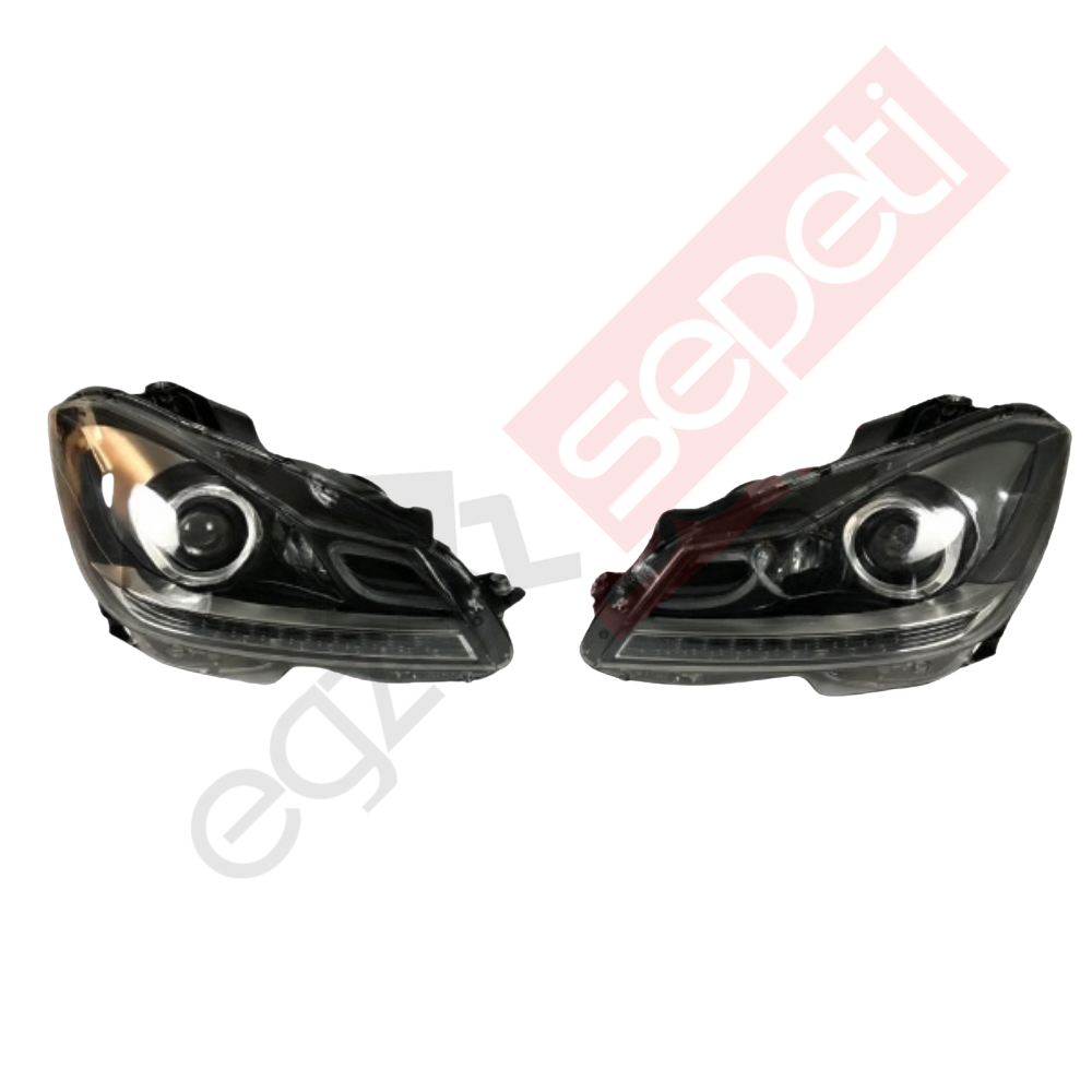 Mercedes W204 Far Seti Led (Makyajlı Kasa İçin) 2012-2014 Halojen İçin