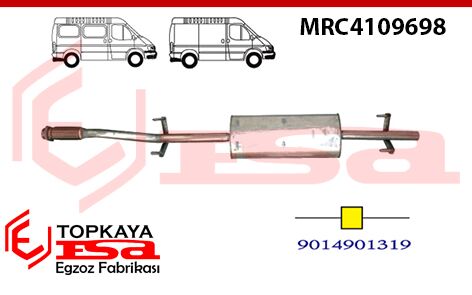 Mercedes Sprinter 312 / 412 Td Orta Susturucu Borulu Spirali 1995 > ...