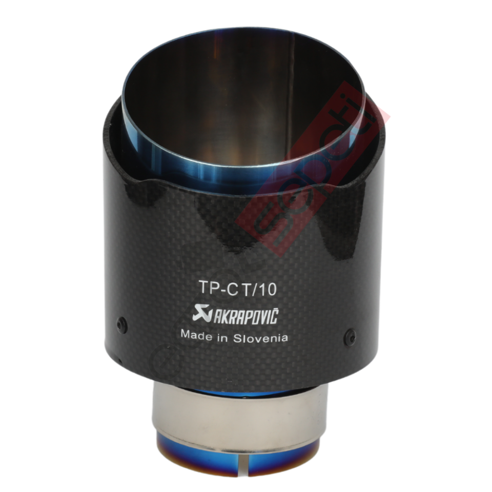 Akrapoviç Karbon Egzoz Ucu 100 MM Parlak Mavi Gerçek Karbon Malzeme İthal Ürün