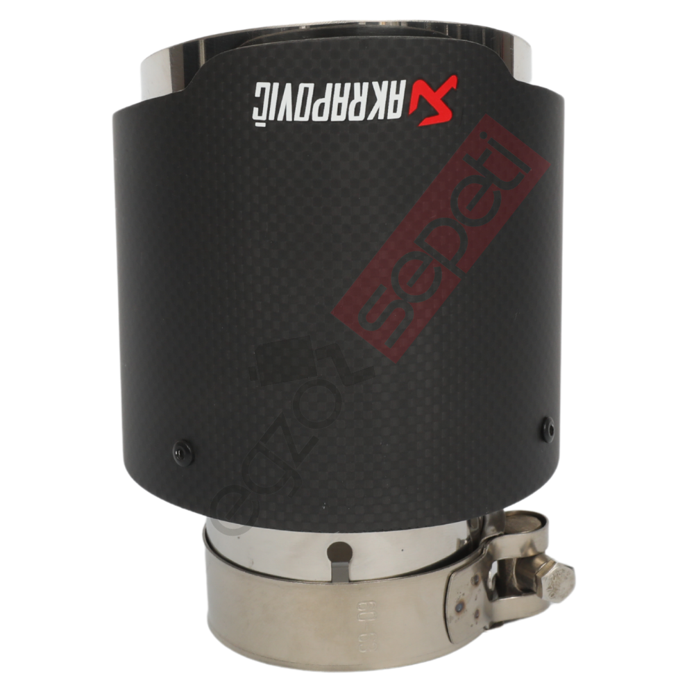 Akrapoviç Karbon Egzoz Ucu 100 MM Mat Gerçek Karbon Malzeme İthal Ürün