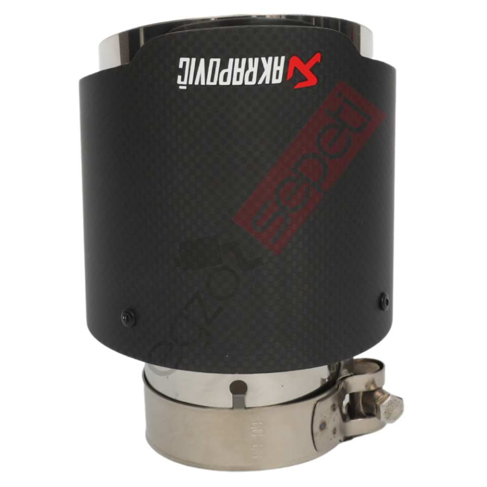 Akrapoviç Karbon Egzoz Ucu 100 MM Mat Gerçek Karbon Malzeme İthal Ürün