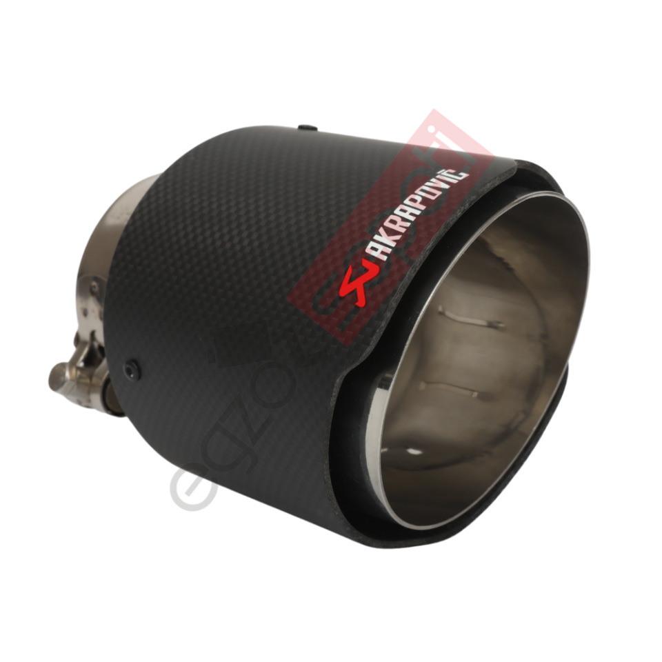 Akrapoviç Karbon Egzoz Ucu 100 MM Mat Gerçek Karbon Malzeme İthal Ürün