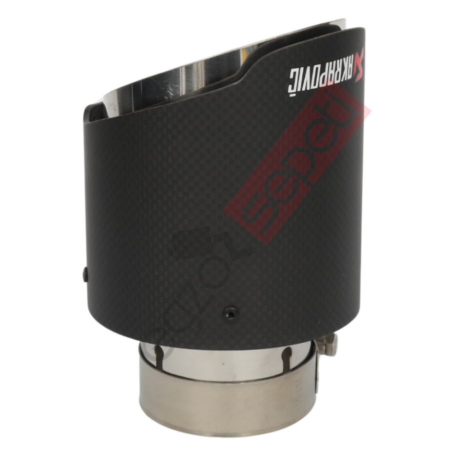 Akrapoviç Karbon Egzoz Ucu 100 MM Mat Gerçek Karbon Malzeme İthal Ürün