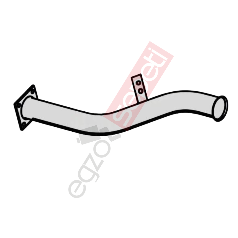 Volvo B9 Boru, Egzoz Ön, E0, 9517151 Volvo B9 Ø114,3 Alusi