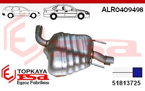 Alfa Romeo 159 1.9 Jtd Arka Susturucu Borulu Sedan / Sw 2005 > …