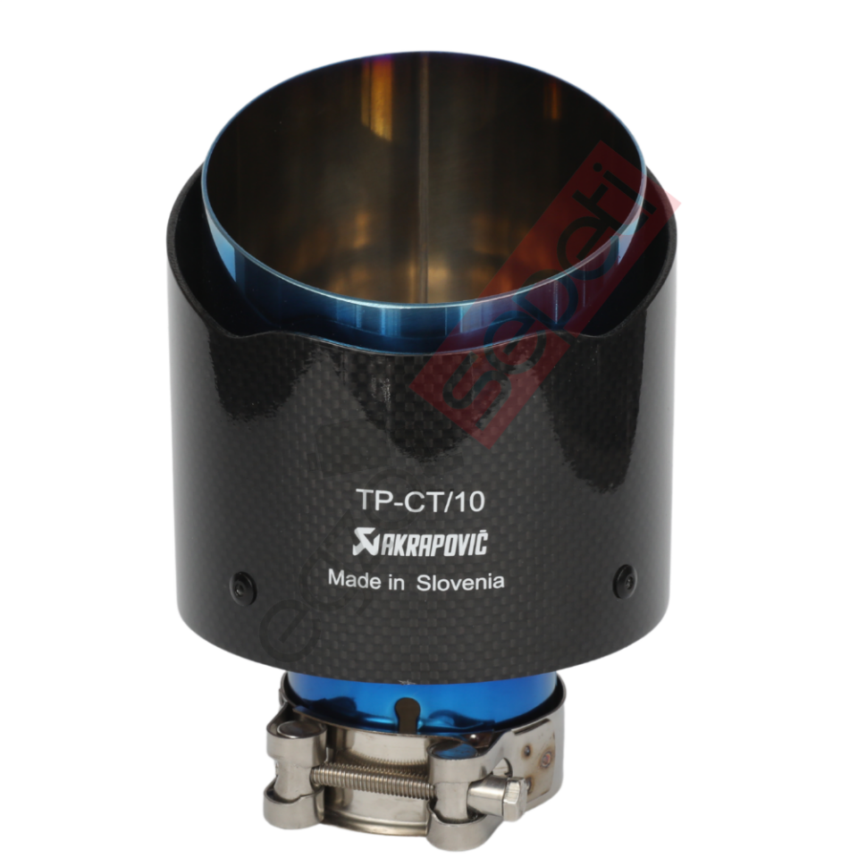 Akrapoviç Karbon Egzoz Ucu 114 MM Parlak Mavi Gerçek Karbon Malzeme İthal Ürün