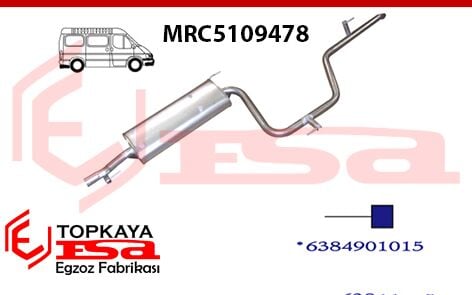 Mercedes Vito 638 108D Arka Susturucu Borulu 1996 > 2000