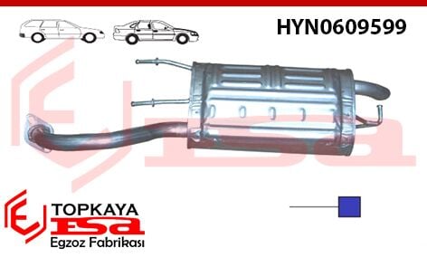 Hyundai Elantra 1.6İ 16V Arka Susturucu Borulu 2003 > 2007