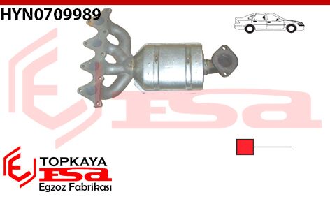 Hyundai Accent 1.6 Katalitik Konverter Euro 3 Metal 1999 > 2002