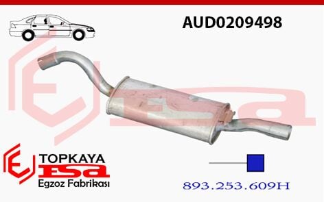 Audi 80 Arka Susturucu Borulu 1.6 / 1.9 Dsl 1986 > 1991