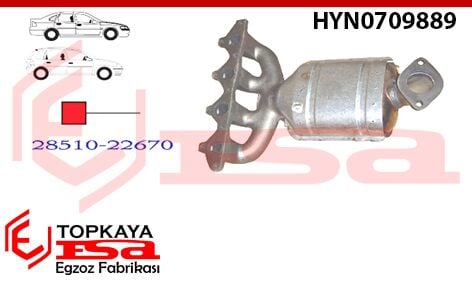 Hyundai Accent 1.3 / 1.5İ Katalitik Konverter Euro 3 Metal 1999 > 2002