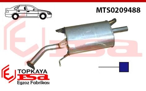 Mitsubishi Lancer Arka Susturucu Borulu 1.6İ 16V 2003 > 2008