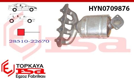 Hyundai Accent 1.3 / 1.5İ 1999 > 2002 / Hyundai Getz 1.3 2002 > 2006 Metal Katalitik Konvertör Euro 4