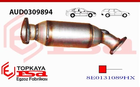Audi A4 / Volkswagen Passat 1.6 / 2.0 2004 > 2008 Katalitik Konvertör Euro 4 Seramik