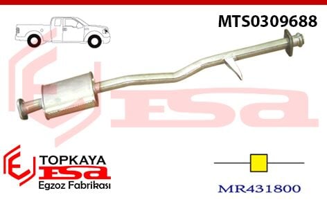 Mitsubishi L200 4X4 Çift Kabin 2.5 Td Orta Susturucu Borulu 1997 > ...