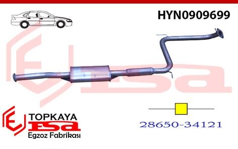 Hyundai Sonata 2.0İ 16V Orta Susturucu Borulu Çiftli 1993 > 1998