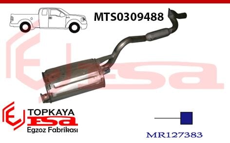 Mitsubishi L200 2.5D Arka Susturucu Borulu Çift Kabin 1997 > ...