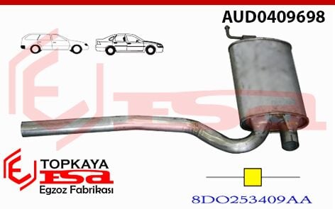 Audi A4 Orta Borulu Susturucu 1.8 Sedan / Station Wagon 1994 > 2001