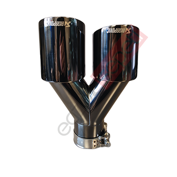 Akrapoviç Krom Egzoz Ucu 90 MM Çiftli Siyah Sol Taraf Malzeme İthal Ürün