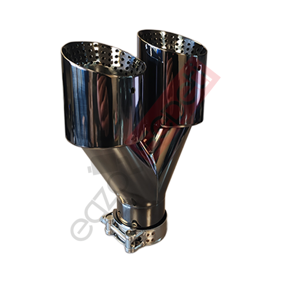 Akrapoviç Krom Egzoz Ucu 90 MM Çiftli Siyah Sol Taraf Malzeme İthal Ürün