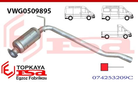 Volkswagen Transporter T4 1.9 / 2.4 D Katalitik Konverter Euro 3 1996 > 2003
