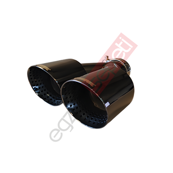 Akrapoviç Krom Egzoz Ucu 90 MM Çiftli Siyah Sol Taraf Malzeme İthal Ürün