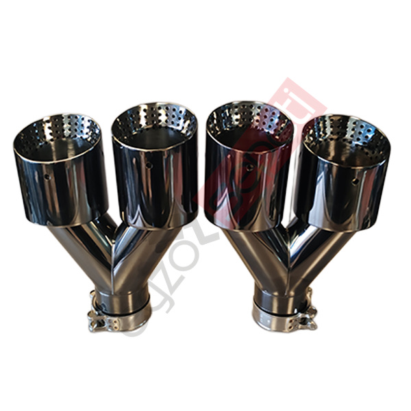 Akrapoviç Krom Egzoz Ucu 90 MM Çiftli Gümüş Sağ ve Sol Takım Malzeme İthal Ürün